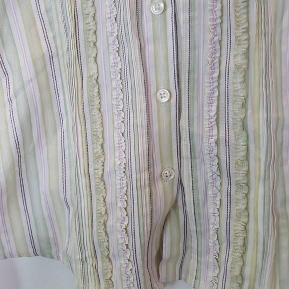 Ann Taylor Striped Button Down Shirt - Picture 8 of 10